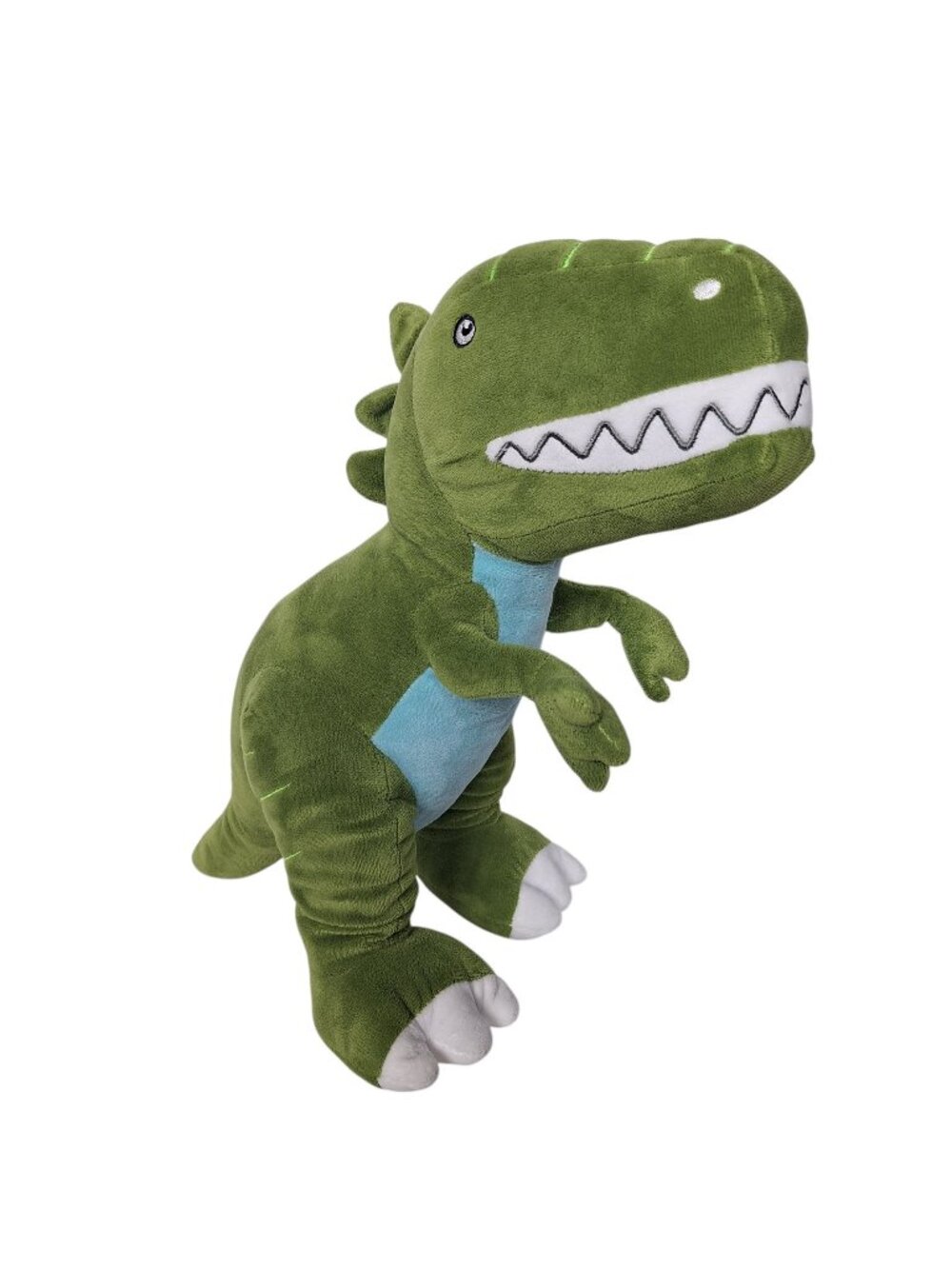 Your Zone T-Rex Dinosaur Plush Soft Green Blue Stuffed Animal Toy 15"